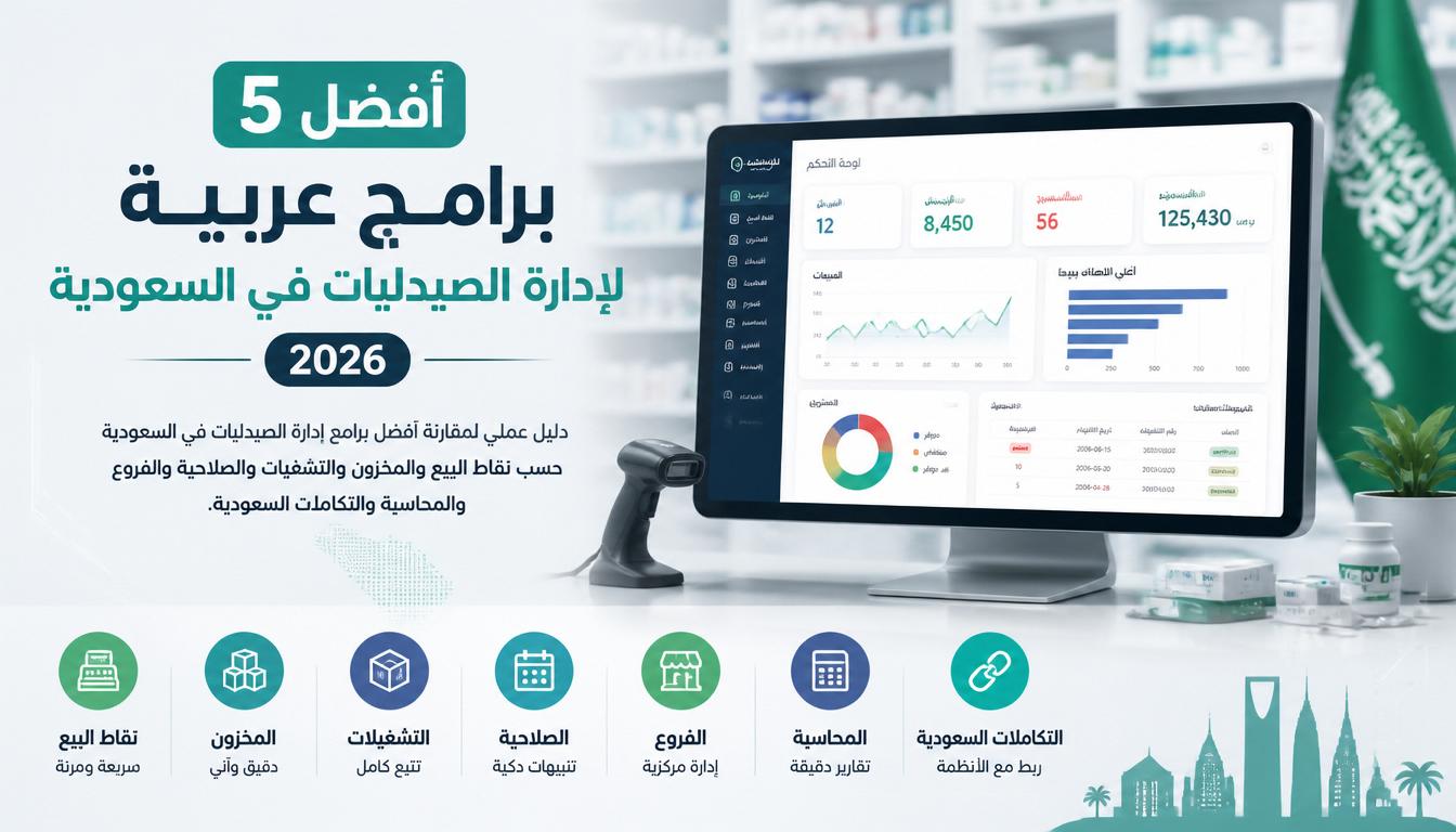 مقارنة أفضل برامج إدارة الصيدليات والمخزون الدوائي في السعودية